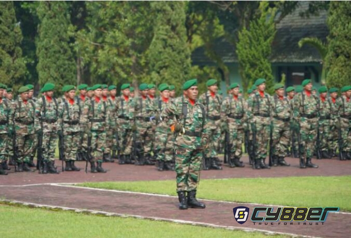 Korem 062/ Tn Laksanakan Upacara Peringatan Hari Juang TNI AD ke 77 Tahun 2022
