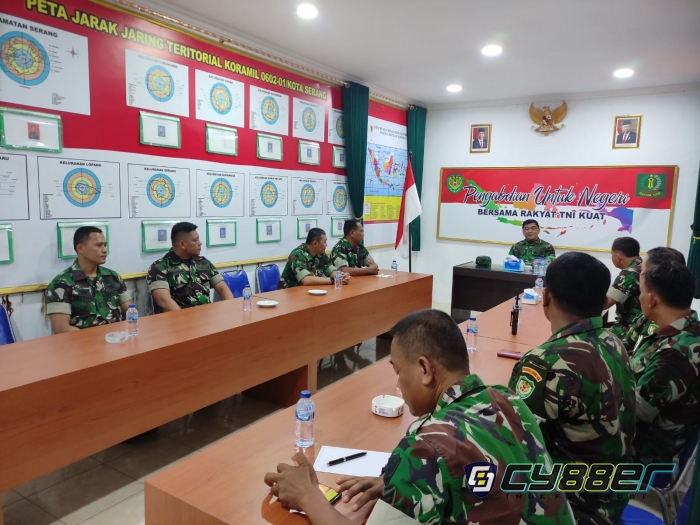 Danrem 064/MY Kunjungi Koramil 0602-01/Kota Serang, Babinsa Harus Tampil Terdepan Membantu Kesulitan Rakyat