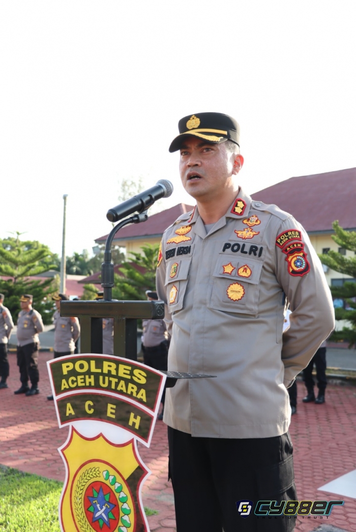 Pimpin Apel Perdana, Ini Arahan Kapolres Aceh Utara Saat Apel Pagi