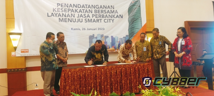 Walikota Cilegon Tandatangani Kesepakatan Bersama Layanan Jasa Perbankan Menuju Smart City