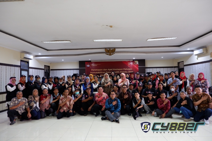 Penetapan dan Apel Kesiapan Petugas Pantarlih Pemilu 2024 se-Kecamatan Sumur Bandung