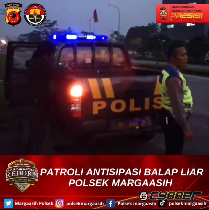 Jaga Kondusivitas Wilayah Polsek dan Polres Cimahi Giat Strong Point Exit Tol Seroja 