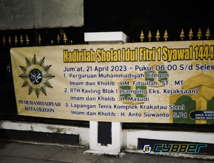Muhammadiyah Cilegon Gelar Sholat Idul Fitri 1444 Hijriyah Jumat 21 April 2023