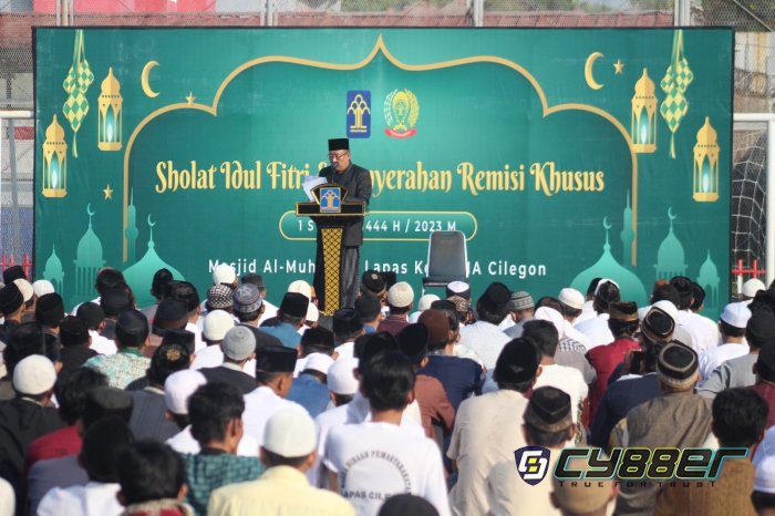 Usai Salat Idul Fitri, Warga Binaan Lapas Cilagon Rayakan Lebaran Bersama Keluarga dan Kerabat