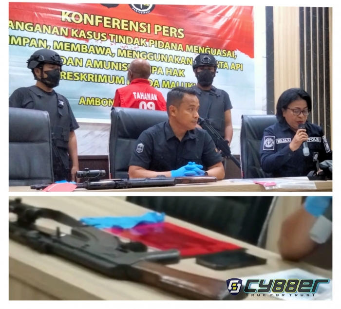 Terkait Senpi Ilegal, Polda Maluku Ungkap Kasus Warga Pasinalo Miliki Senjata AK-47