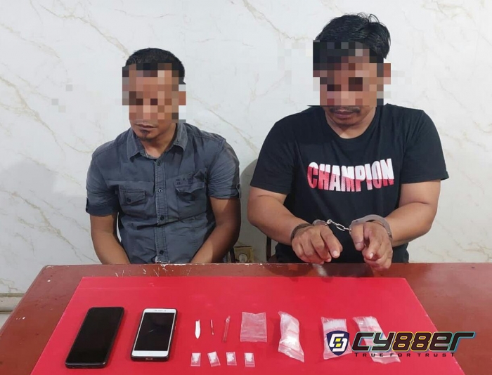 Tim Mata Elang Satresnarkoba Polres Kuansing Ringkus 2 Orang Pengedar dan Pengguna Narkoba