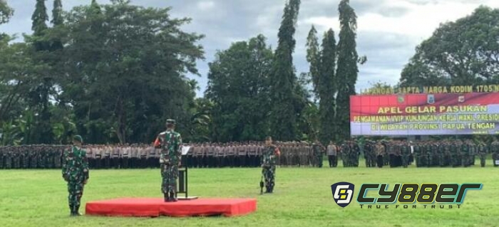 Danrem173/PVB, Brigjen TNI Frans Purba Pimpin Apel Pasukan Pengamanan VVIP di Lapangan Sapta Marga