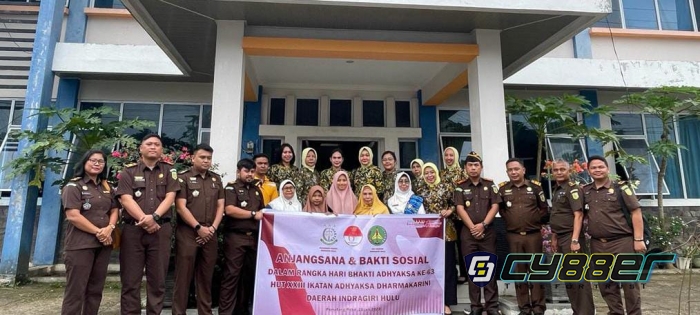 Paska Menyambut Hari Bhakti Adhyaksa Ke-63 Tahun, Kejari Inhu Gelar Bakti Sosial.