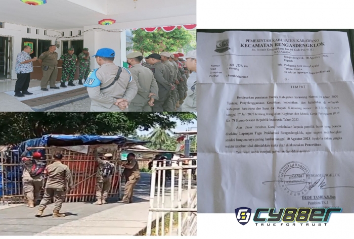 Camat Rengasdengklok Layangkan Surat Penertiban Terhadap Para Pedagang K5 di Sekitar Tugu Proklamasi
