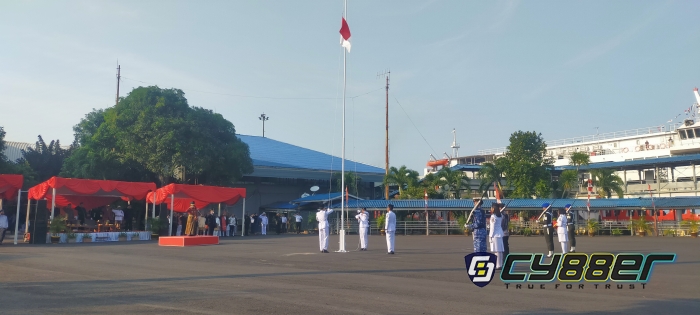 BPTD Kelas II Banten Laksanakan Upacara HUT RI Ke-78 Bersama Stakeholder di Pelabuhan Merak