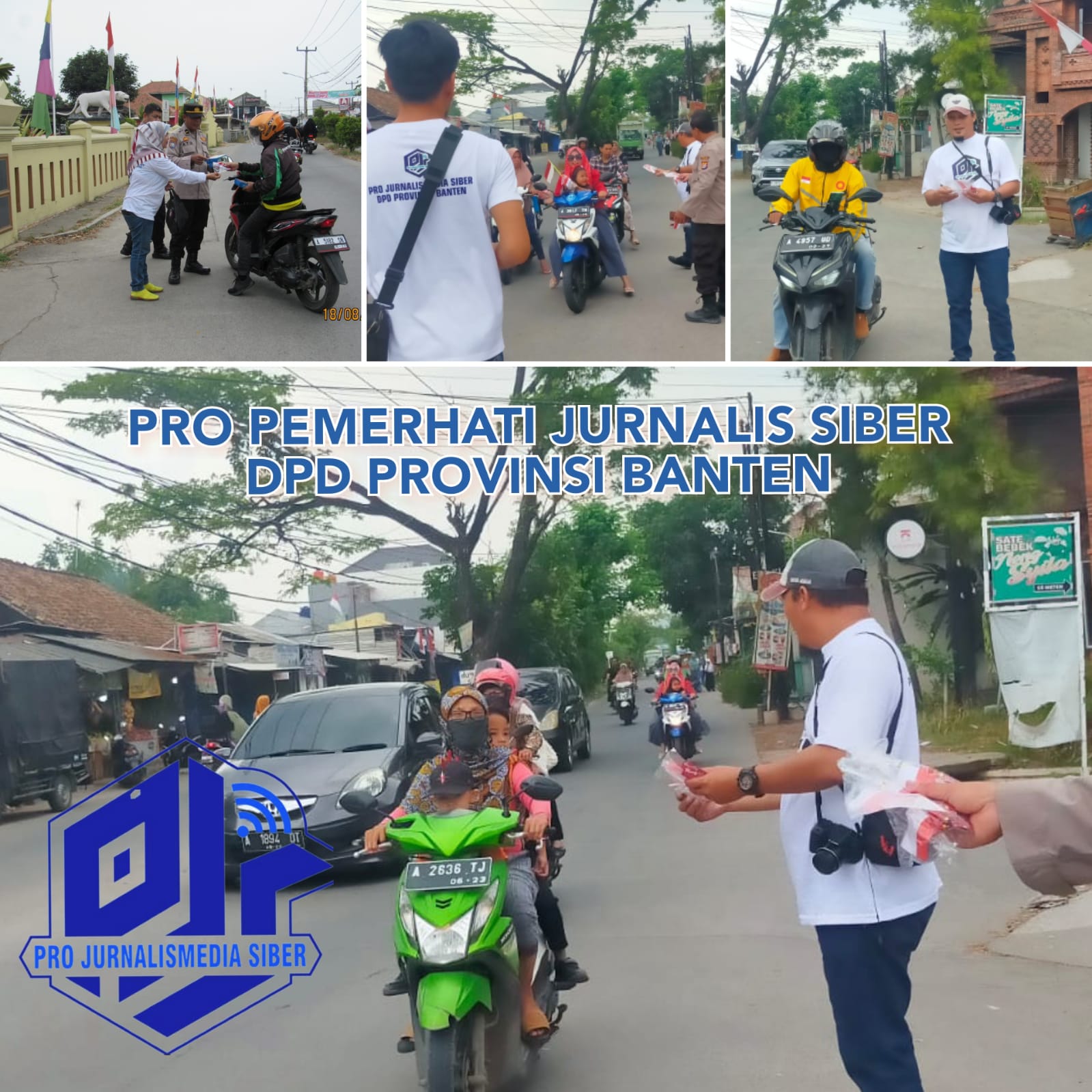 DPD PJS Banten Bagi- bagikan Bendera di HUT RI Ke-78
