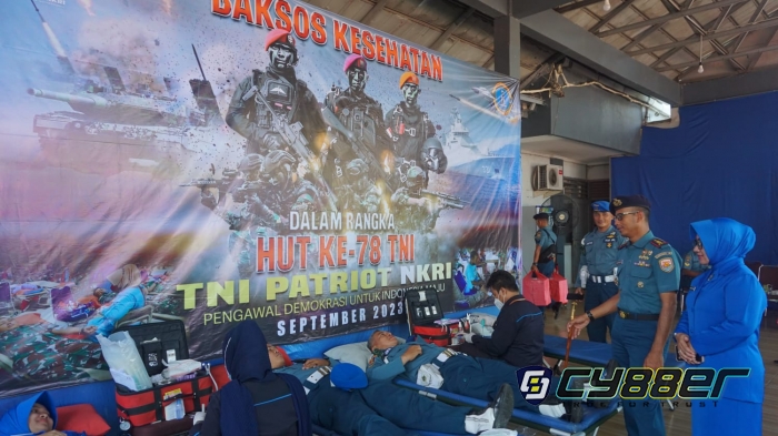 Jelang HUT TNI Ke78 Pangkalan TNI AL Banten Gelar Acara Baksos Kesehatan