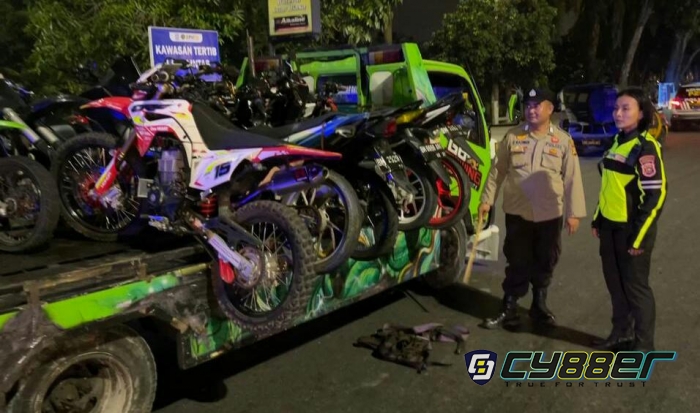 Patroli Malam Hari, 45 Unit Sepeda Motor Diamankan Polresta Pekanbaru