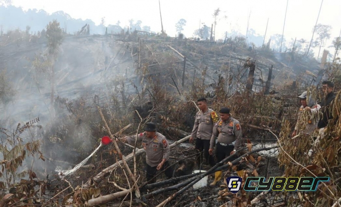 Polres Inhu Ungkap Kasus Karhutla di Desa Siambul, Pelaku Sengaja Bakar Lahan