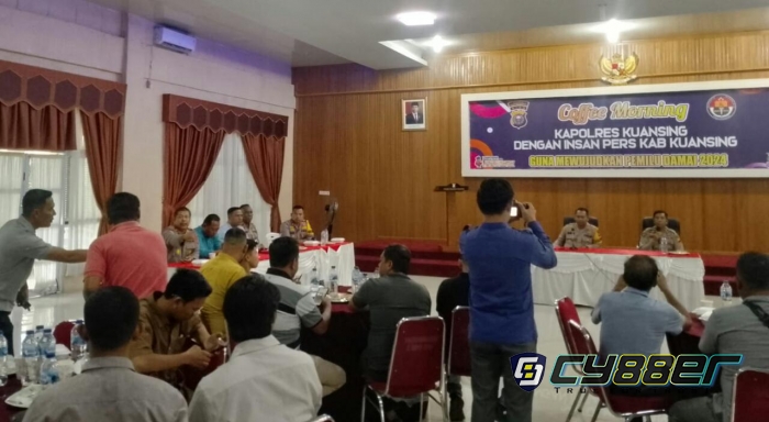 Wujudkan Pemilu Damai 2024, Polres Kuansing Coffe Morning Bersama Insan Pers Di Kuansing