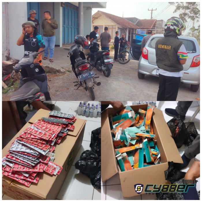 Ratusan Lembar Obat Jenis Seledryl dan Puluhan Botol Alkohol Murni Diamankan Petugas