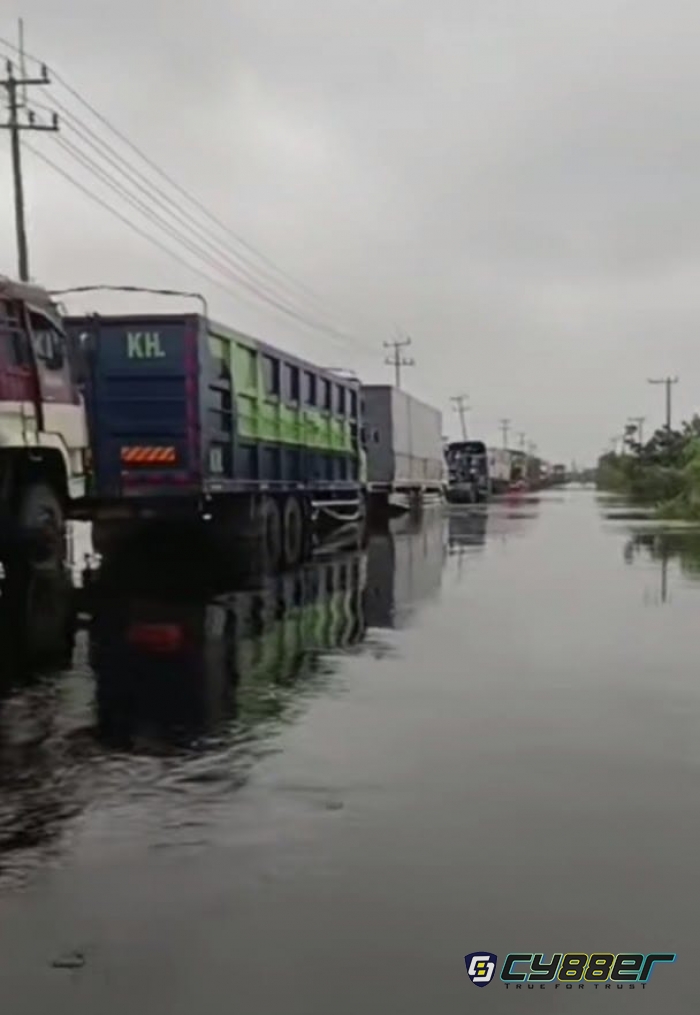 Debit Banjir di Jalintim Pelalawan Berkurang