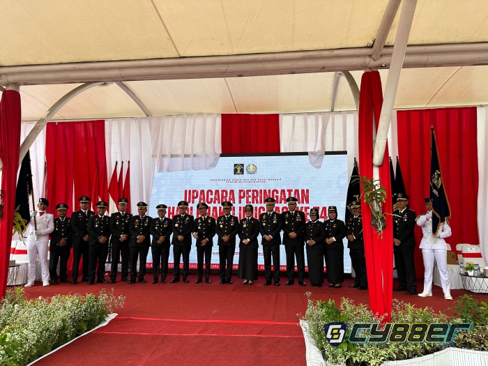 Sambut Hari Bhakti Imigrasi Ke 74, Lapas Cilegon Ikuti Upacara di Kanwil Banten