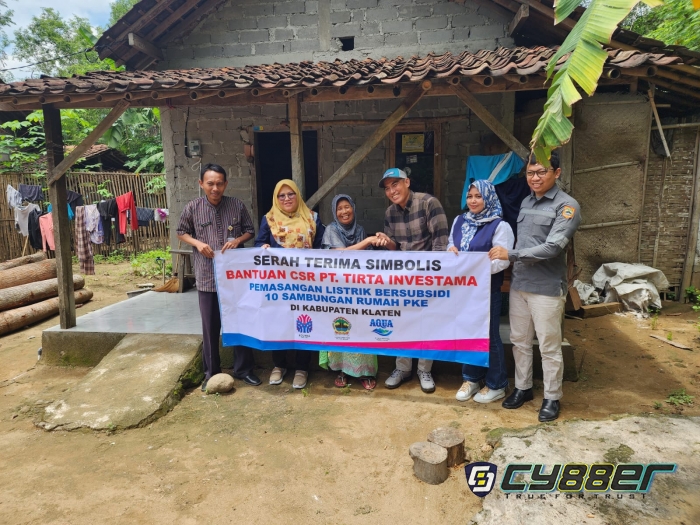 Berkat Kontribusi PT. Tirta Investama Klaten Rumah Miyatun Tidak Gelap Lagi