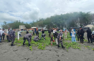 Lanal Yogyakarta Laksanakan Bersih Pantai Bersinergi dengan FORKOPIMDA Kulonprogo
