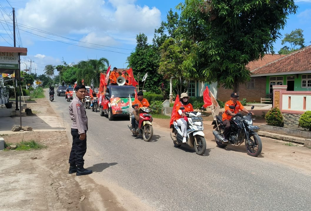 Kampanye Caleg Partai Buruh dan PSI di Pringsewu, Polisi Pastikan Aman