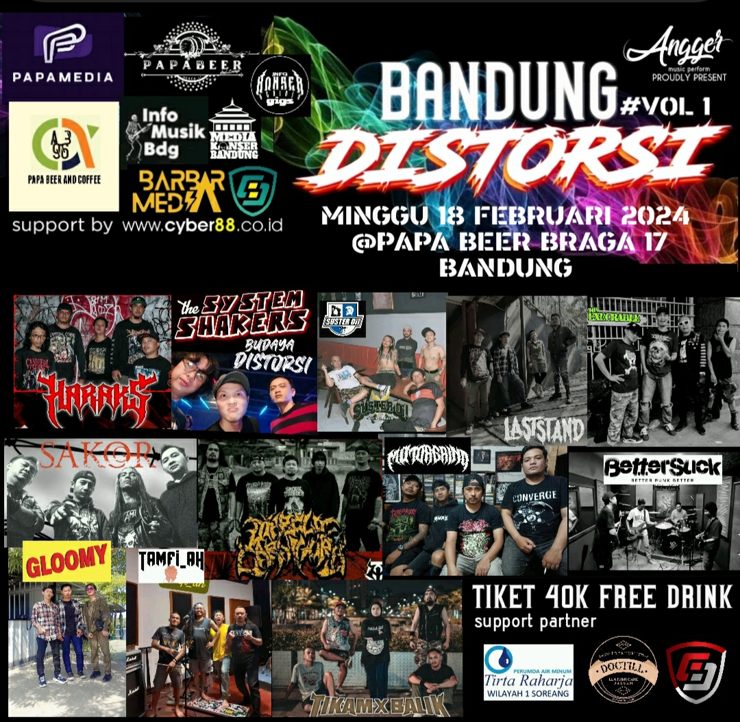 Komunitas Musik Indie Bandung ANGGER Music Perform Gelar Bandung Distorsi Vol 1 