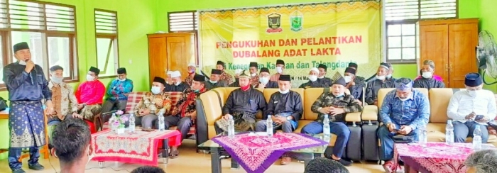 Dubalang Adat Lakta Resmi Dikukuhkan di Tapung