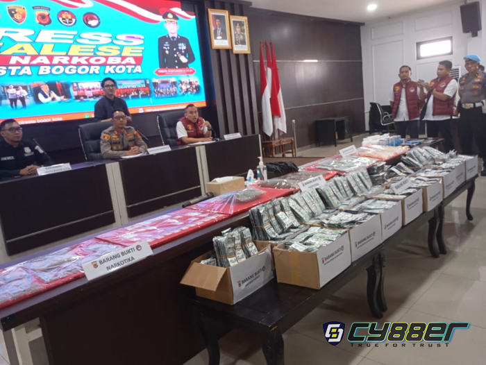 Poolresta Bogor Kota Ungkap Kasus Narkoba dari 61 Kasus dan 68 Tersaka