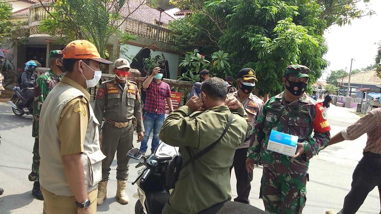 Polsek Losarang Kembali Gelar Oprasi Yustisi Prokes 3M, Kesadaran Masyarakat mulai Tinggi