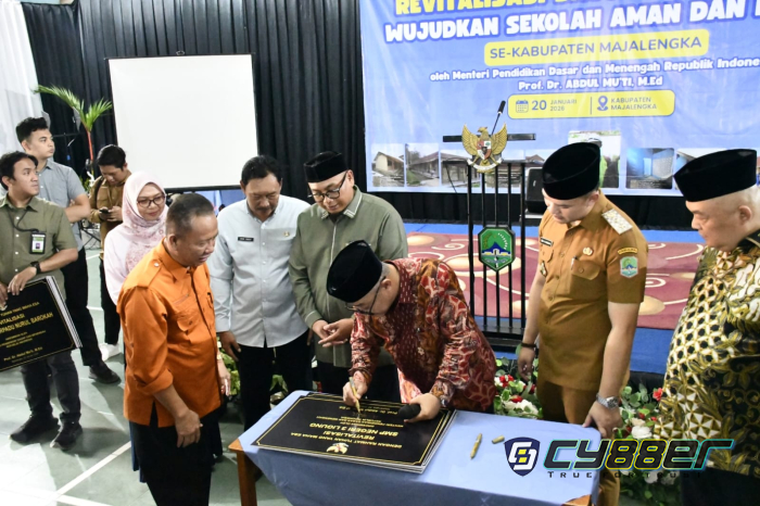 Mendikdasmen Abdul Mu’ti Resmikan Revitalisasi Pendidikan dan Sosialisasi TKA 2026 di SMPN 1 Jatiwangi