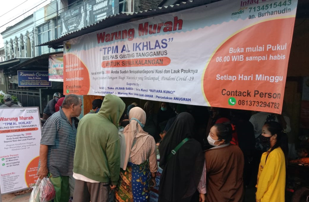 TPM Al-Ikhlas Resmikan Warung Murah Rp.2ribu Makan Kenyang