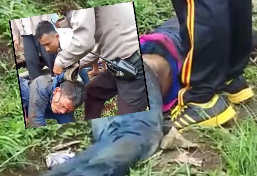 Seorang Maling Motor di Cianjur Babak Belur Dihajar Massa    