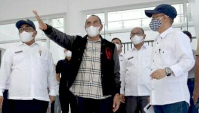 Gubernur Sumatera Utara Edy Rahmayadi Tinjau Pembangunan Gedung VIP Bandara Kuala Namu
