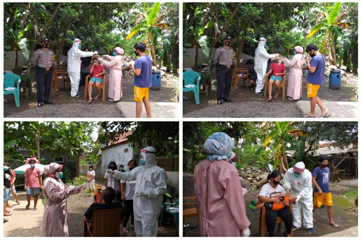 Kembali Polres Banjar Lakukan Pengamanan Test Swab kluster Keluarga oleh Satuan Tugas Covid 19 Kota Banjar
