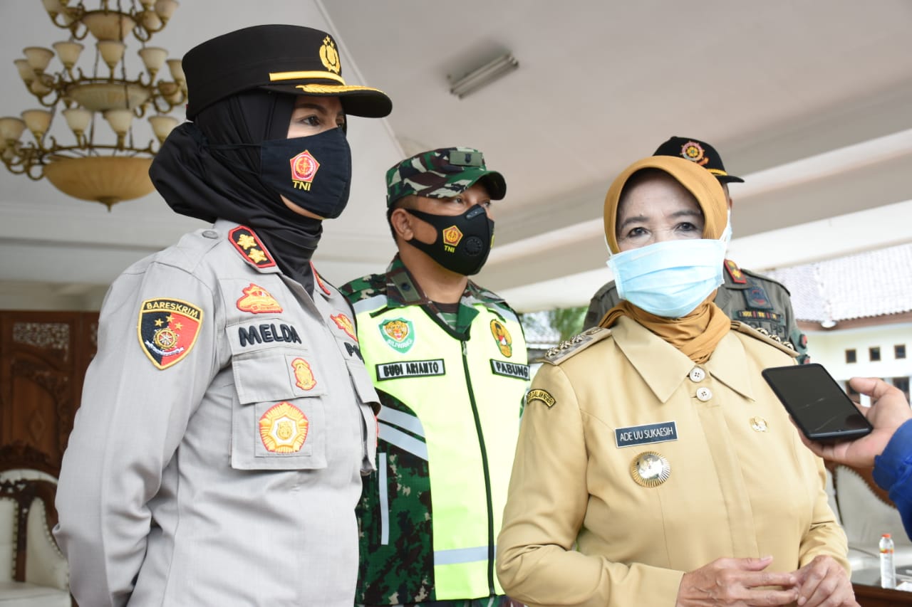 Kapolres Banjar Bersama Walikota Banjar Pimpin Apel Persiapan PPKM di Kota Banjar