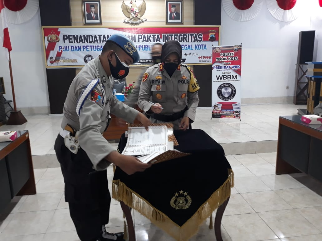 Perangi Korupsi, Polres Tegal Kota Canangkan Zona Integritas Wilayah Bebas dari Korupsi
