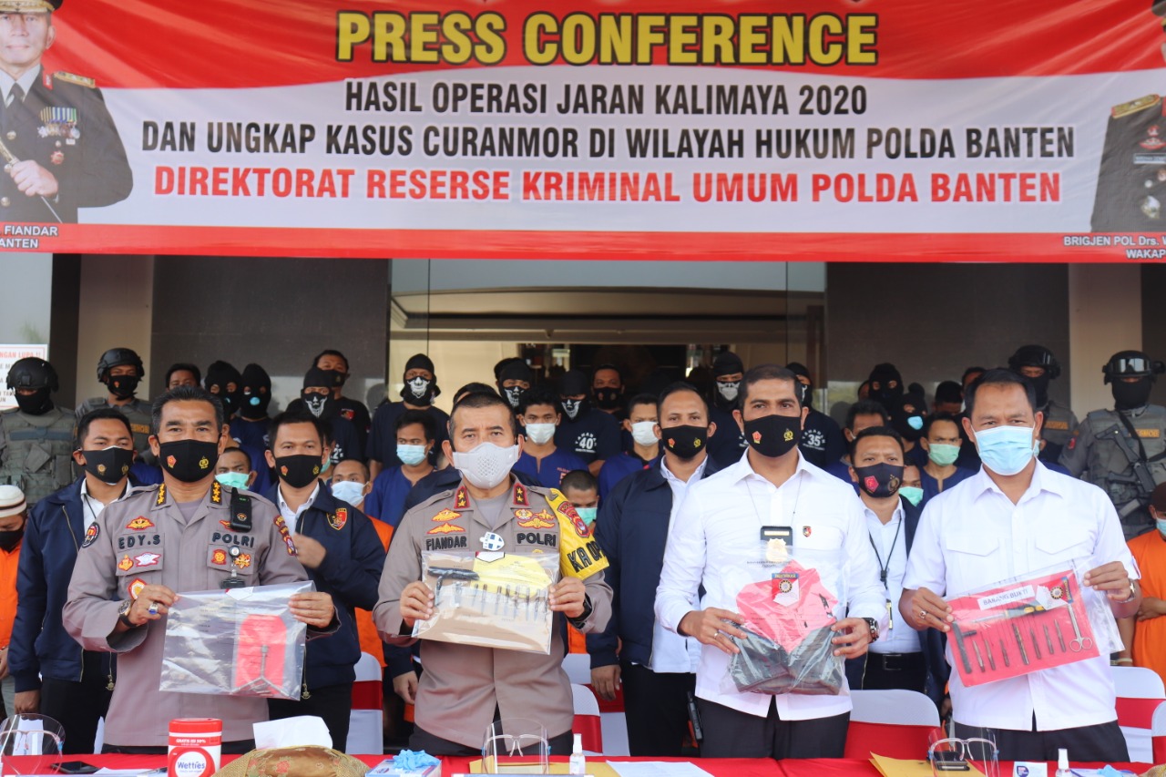 Polda Banten Sita 214 Kendaraan Dan Ringkus Puluhan Tersangka Curanmor
