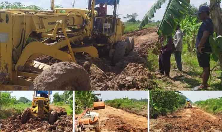 Melalui Dinas PUPR, Pemkab Mesuji Perbaiki Sejumlah Titik Jalan Rusak