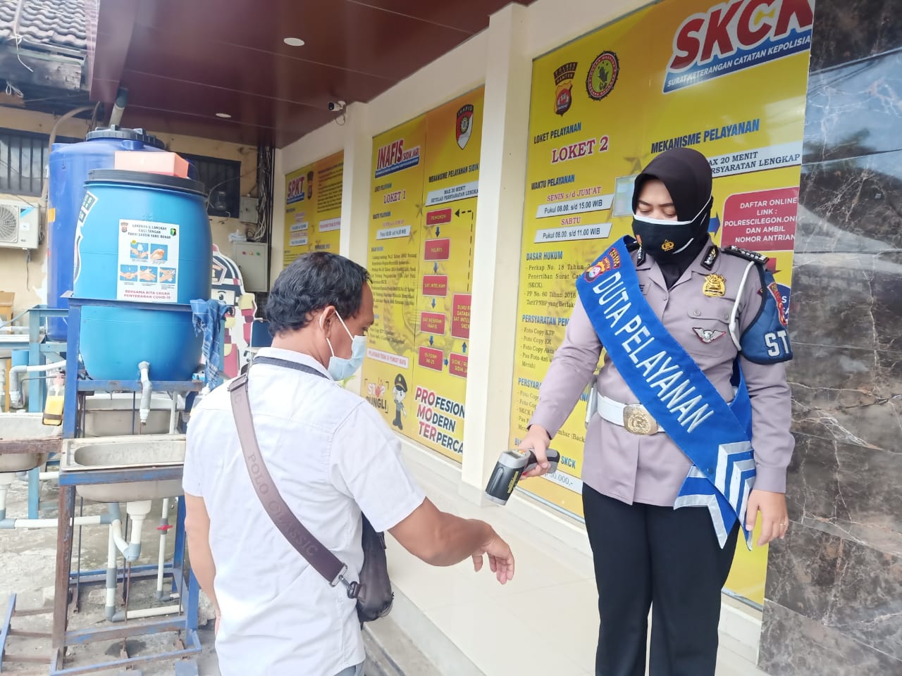 Polres Cilegon Perketat Prokes di Pelayanan
