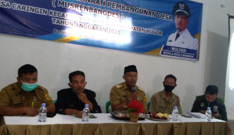 Pemdes Caringin Gelar Musrenbangdes Tahun Anggaran 2021 