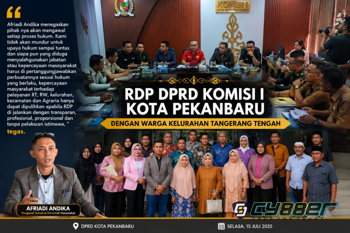 Terungkap Pada RDP DPRD Pekanbaru, Tanah Jalan Pias Permainan Mafia Tanah?