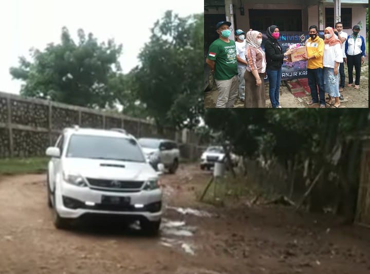 ID42NER (Toyota Fortuner Club Of Indonesia) Berbagi Bersama Warga Terdampak Banjir