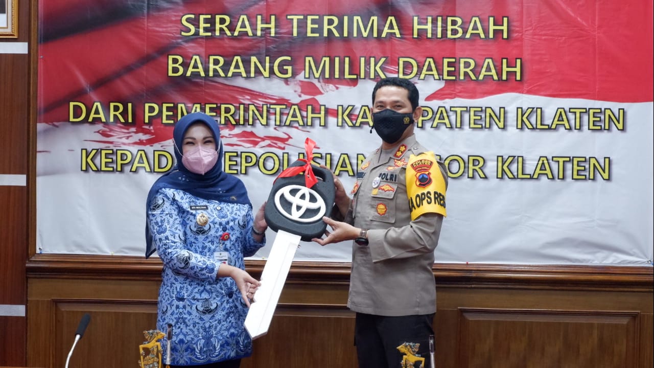 Serah Terima Secara Simbolis Barang Hibah dari Pemkab kepada Polres Klaten