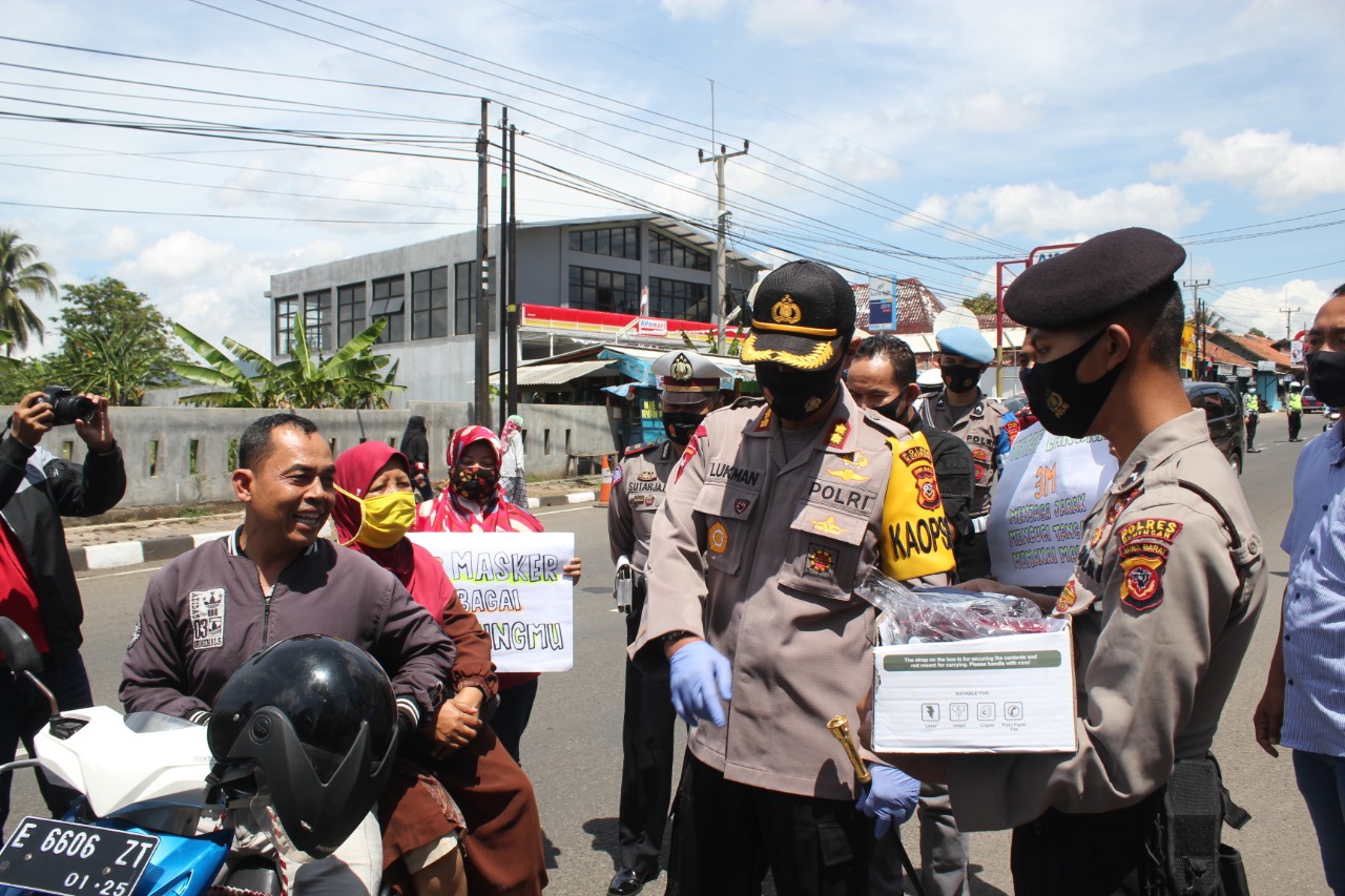 Polres Kuningan, Serentak Kampanyekan  3M di Wilayah Hukumnya