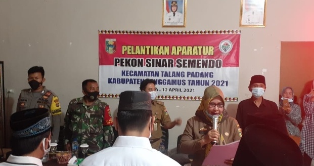 Usai Proses Penjaringan, Kepala Pekon Sinar Semendo Lantik Aparat 