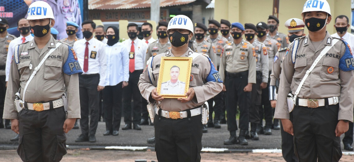 Kapolres Muba Pimpin Upacara Pemberhentian Dengan Tidak Hormat Terhadap Seorang Bintara Personil Sat Sabhara