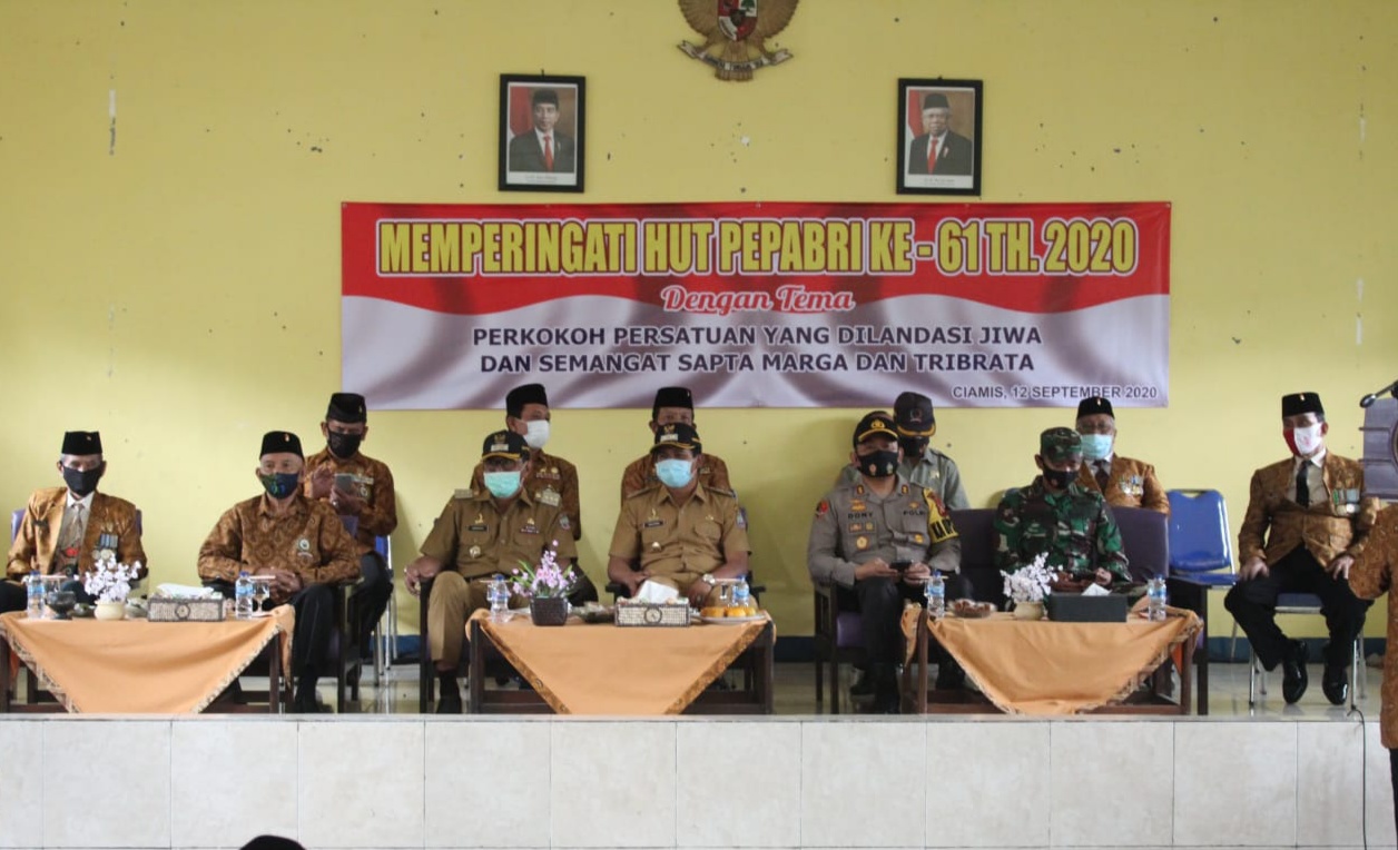 Hadiri HUT Purnawirawan Warakawuri TNI-Polri, Kapolres Ciamis Ingatkan Protokol Kesehatan