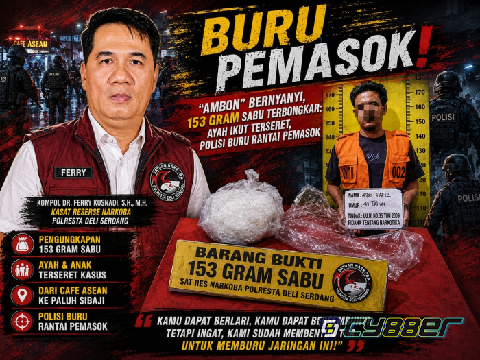 Bapak dan Anak Diduga Terlibat Peredaran Sabu, “AMBON” Bernyanyi Polisi Sita 153 Gram di Pantai Labu