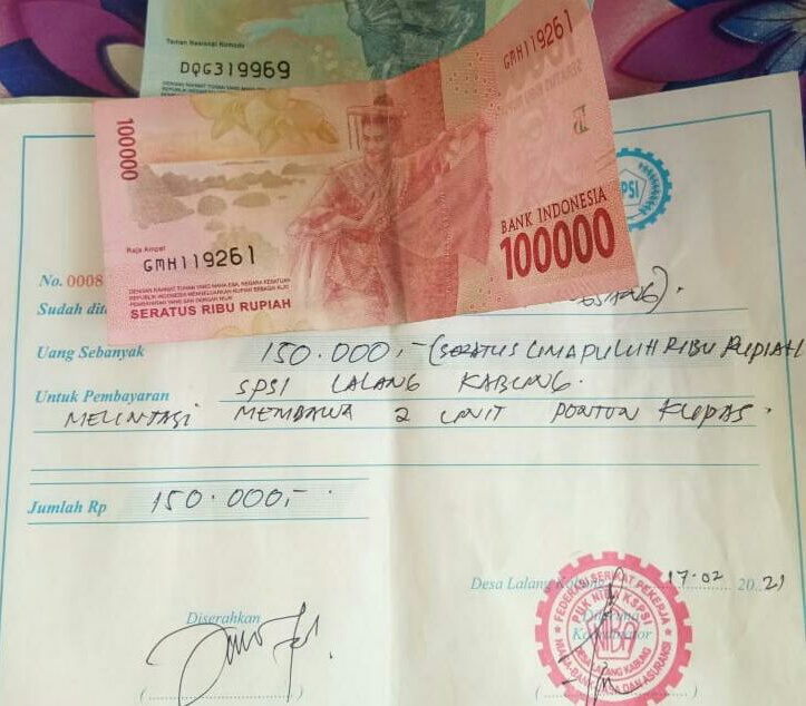 Salah Satu Organisasi Buruh Diduga Melakukan Pungli di Simpang Tiga SP7 Pelalawan Riau 