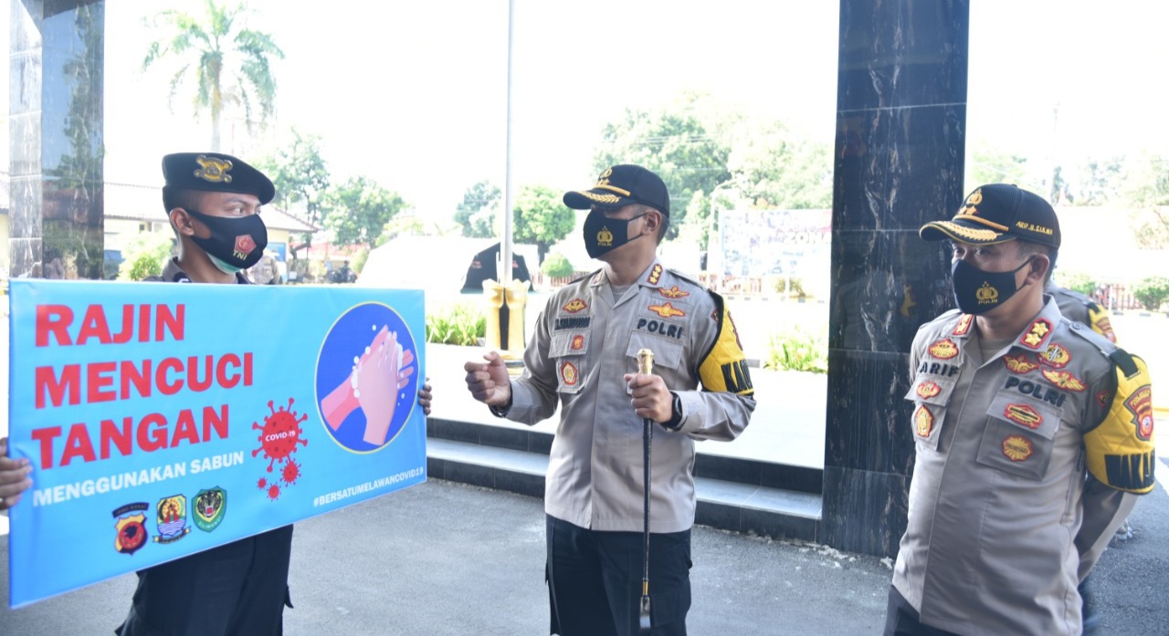 Polresta Cirebon Launching Tim Penindak Pelanggar Protokol Kesehatan Covid-19